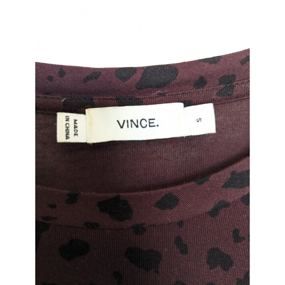 Vince Shirt Women Small Burgandy Long Sleeve Viscose Lightweight‎ Office Top - Picture 6 of 10
